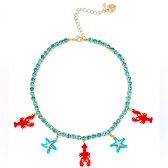 Betsey Johnson Jewelry - Betsey Johnson Mermaid Jewels Starfish Lobster Charm Necklace NWT